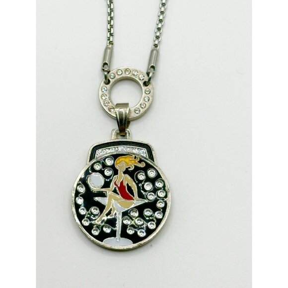 Navika Live Love Life Necklace with Golfaholic Magnetic Changeable Ball Marker - Picture 1 of 6